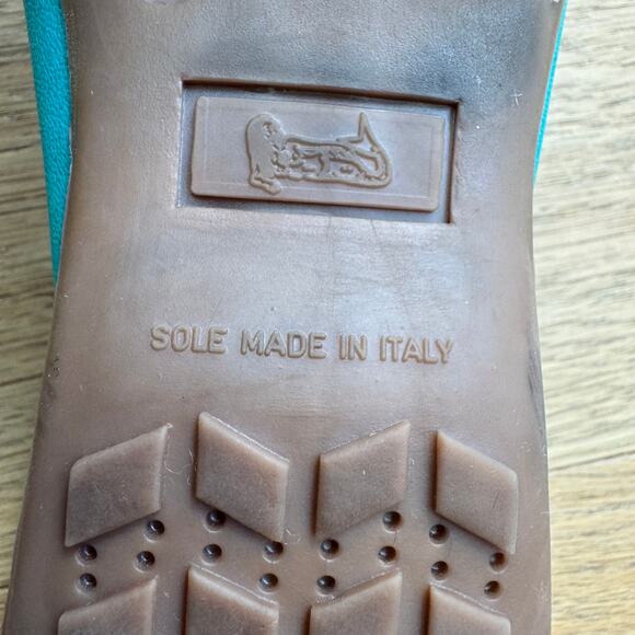 L'Artigiano Sorrentino Teal Green Leather Italian Penny Loafers Size EU 38 - Picture 11 of 11